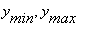 y[min], y[max]