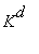 K^d