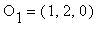 O[1] = (1, 2, 0)