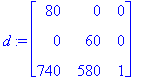 d := matrix([[80, 0, 0], [0, 60, 0], [740, 580, 1]]...