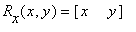 R[x](x,y) = matrix([[x, y]])