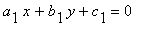 a[1]*x+b[1]*y+c[1] = 0