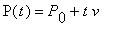 P(t) = P[0]+t*v