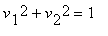 v[1]^2+v[2]^2 = 1