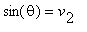 sin(theta) = v[2]