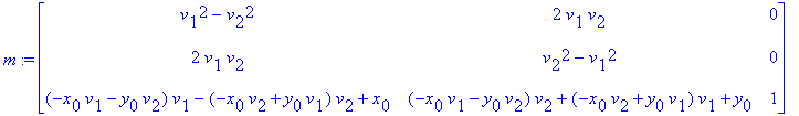 m := matrix([[v[1]^2-v[2]^2, 2*v[1]*v[2], 0], [2*v[...