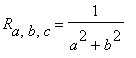 R[a,b,c] = 1/(a^2+b^2)