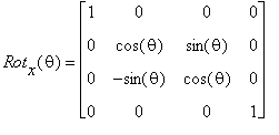 Rot[x](theta) = matrix([[1, 0, 0, 0], [0, cos(theta...