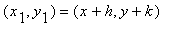 (x[1], y[1]) = (x+h, y+k)