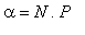 alpha = N.P