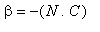 beta = -(N.C)