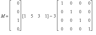 M = matrix([[0], [0], [1], [0]])*matrix([[1, 5, 3, ...